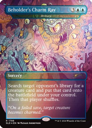 Image of Beholder's Charm Ray - Bribery (Rainbow Foil) (SLD-1786) - Secret Lair Drop Series Foil