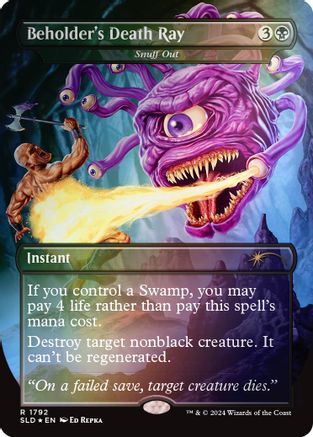 Image of Beholder's Death Ray - Snuff Out (Rainbow Foil) (SLD-1792) - Secret Lair Drop Series Foil