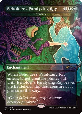 Image of Beholder's Paralyzing Ray - Oubliette (Rainbow Foil) (SLD-1794) - Secret Lair Drop Series Foil