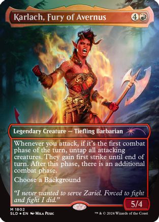 Image of Karlach, Fury of Avernus (Rainbow Foil) (SLD-1802) - Secret Lair Drop Series Foil