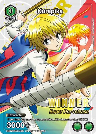 Image of Kurapika (Super Pre-Release Winner) (UE02ST/HTR-1-072) - UE02ST HUNTER X HUNTER Super PreRelease Starter Deck Foil