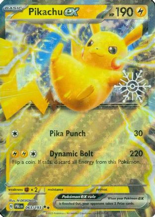 Image of Pikachu ex (Holiday Calendar) 063/193  - Holofoil Miscellaneous Cards & Products - Double Rare