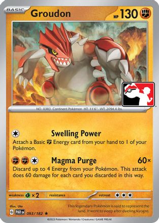 Image of Groudon 093  Prize Pack Series Cards - Rare
