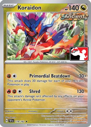 Image of Koraidon 119/162  Prize Pack Series Cards - Rare