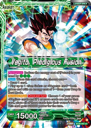Image of Son Goku & Vegeta // Vegito, Prodigious Fusion (BT26-060) - Ultimate Advent Foil