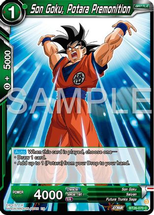Image of Son Goku, Potara Premonition (BT26-070) - Ultimate Advent Foil