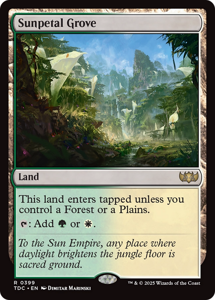 Image of Sunpetal Grove (TDC-399) - Commander: Tarkir: Dragonstorm