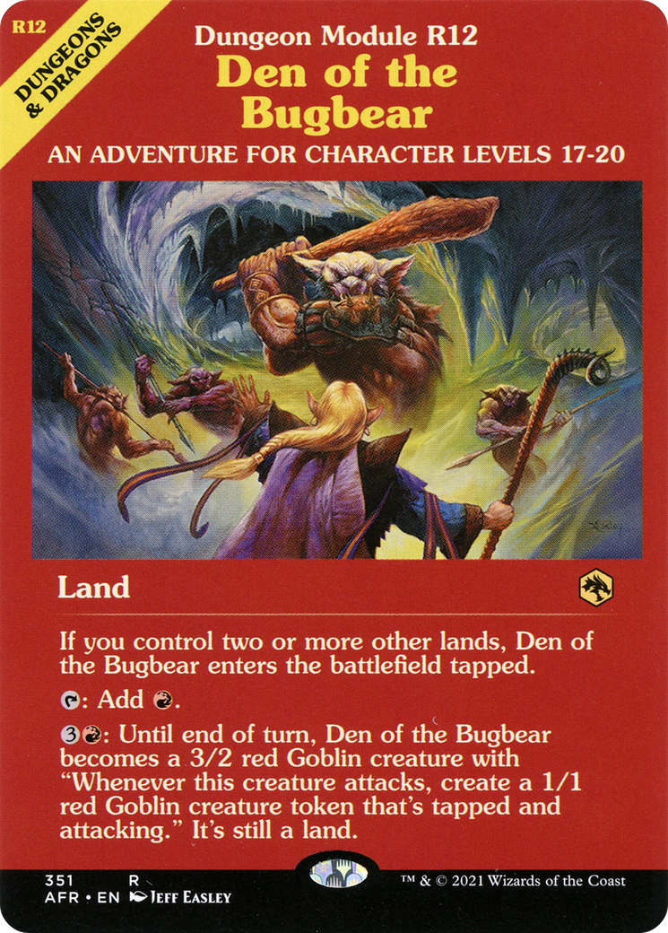 Image of Den of the Bugbear (Dungeon Module) (AFR-351) - Adventures in the Forgotten Realms: (Showcase)