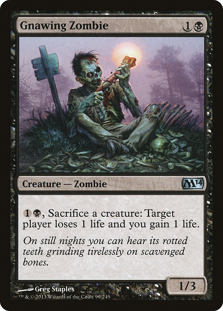 Image of Gnawing Zombie (M14-099) - Magic 2014