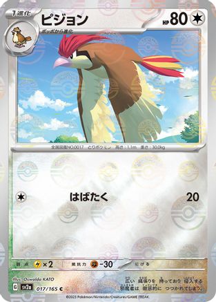 Image of Pidgeotto (Poke Ball Pattern) (017/165) - SV2a Pokemon Card 151 Holofoil