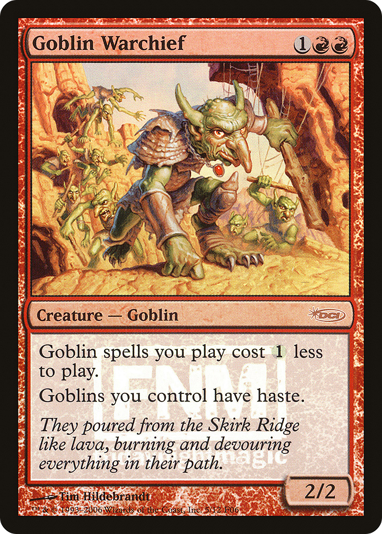 Image of Goblin Warchief (2006) (FNM-005) - Friday Night Magic 2006 Foil