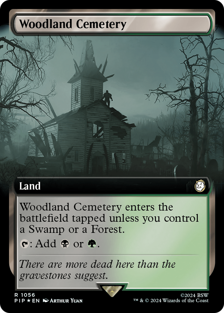 Image of Woodland Cemetery (Extended Art) (Surge Foil) (PIP-1056) - Fallout: (Extended Art) Foil