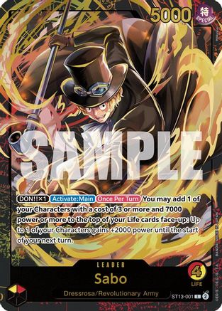 Image of Sabo (Premium Card Collection -Leader Collection-) (ST13-001) - One Piece Promotion Cards Foil