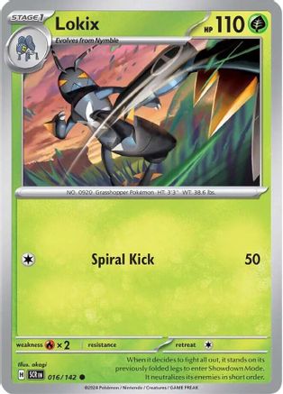 Image of Lokix 016/142  - Reverse Holofoil SV07 Stellar Crown - Common