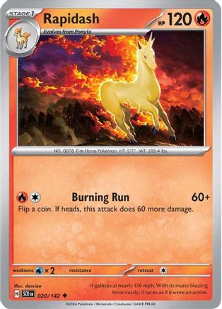Image of Rapidash 020/142  SV07 Stellar Crown - Uncommon
