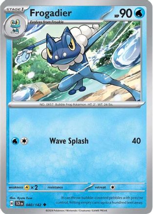 Image of Frogadier 040/142  - Reverse Holofoil SV07 Stellar Crown - Uncommon