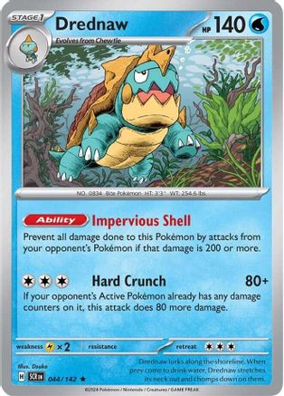 Image of Drednaw 044/142  - Reverse Holofoil SV07 Stellar Crown - Rare