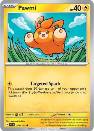 Image of Pawmi 056/142  - Reverse Holofoil SV07 Stellar Crown - Common