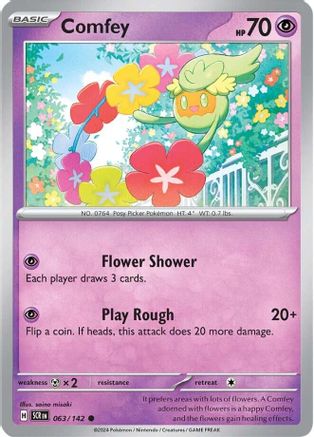 Image of Comfey 063/142  - Reverse Holofoil SV07 Stellar Crown - Common