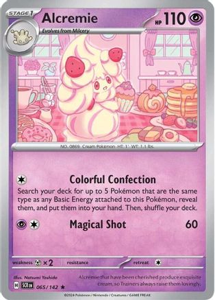 Image of Alcremie 065/142  - Reverse Holofoil SV07 Stellar Crown - Rare