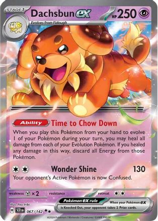 Image of Dachsbun ex 067/142  - Holofoil SV07 Stellar Crown - Double Rare