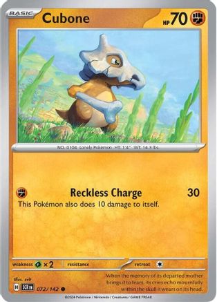 Image of Cubone 072/142  SV07 Stellar Crown - Common