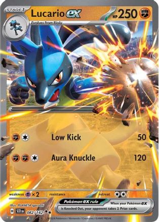 Image of Lucario ex 082/142  - Holofoil SV07 Stellar Crown - Double Rare