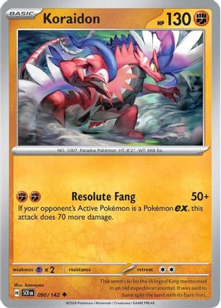 Image of Koraidon 090/142  - Reverse Holofoil SV07 Stellar Crown - Uncommon