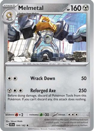 Image of Melmetal 104/142  - Holofoil SV07 Stellar Crown - Rare