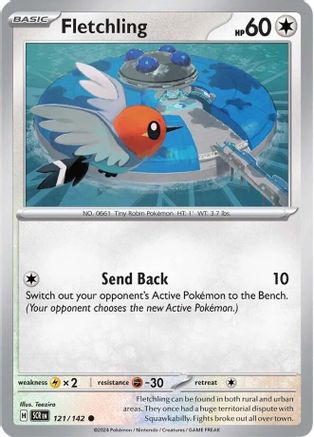 Image of Fletchling 121/142  SV07 Stellar Crown - Common