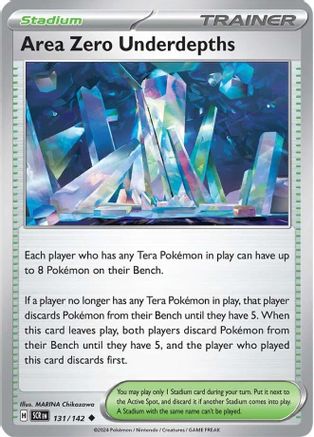 Image of Area Zero Underdepths 131/142  - Reverse Holofoil SV07 Stellar Crown - Uncommon