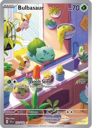 Image of Bulbasaur 143/142  - Holofoil SV07 Stellar Crown - Illustration Rare