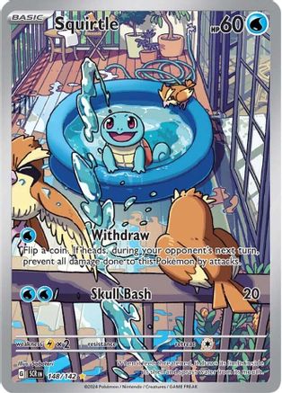 Image of Squirtle 148/142  - Holofoil SV07 Stellar Crown - Illustration Rare