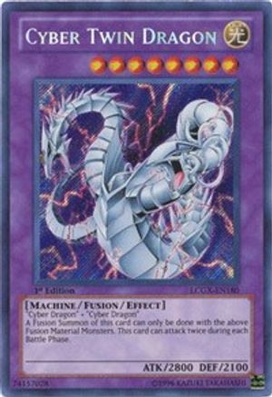 Image of Cyber Twin Dragon (LCGX-EN180) - Legendary Collection 2 1st Edition