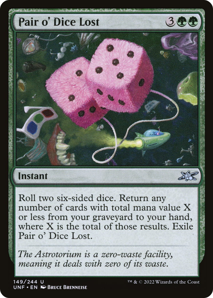 Image of Pair o' Dice Lost (UNF-149) - Unfinity Foil
