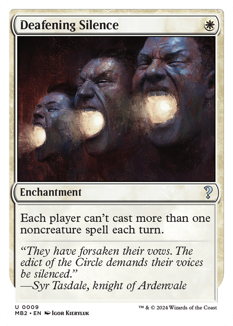 Image of Deafening Silence (White Border) (MB2-009) - Mystery Booster 2