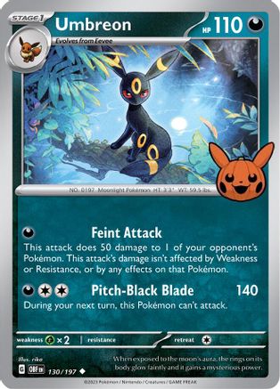 Image of Umbreon 130/197  Trick or Trade BOOster Bundle 2024 - Uncommon