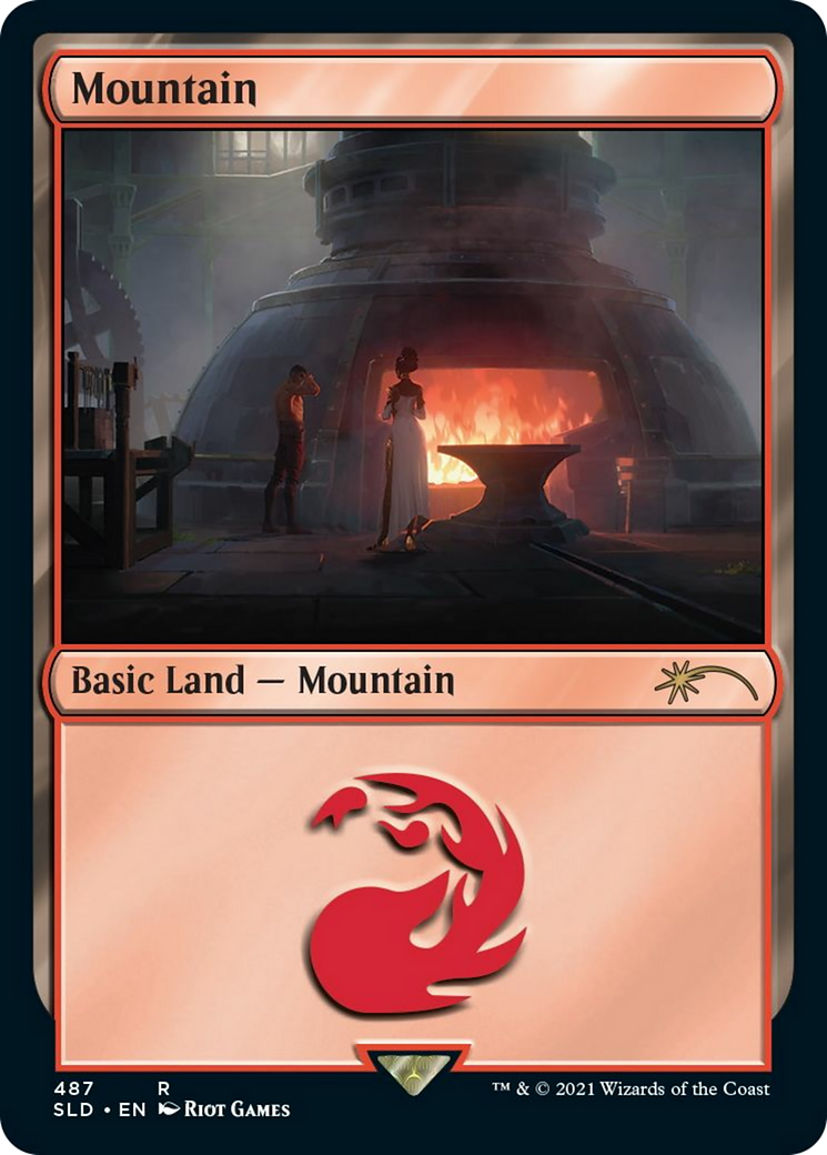 Image of Mountain (Secret Lair x Arcane: Lands) (SLD-487) - Secret Lair Drop