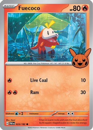 Image of Fuecoco 023/182  Trick or Trade BOOster Bundle 2024 - Common