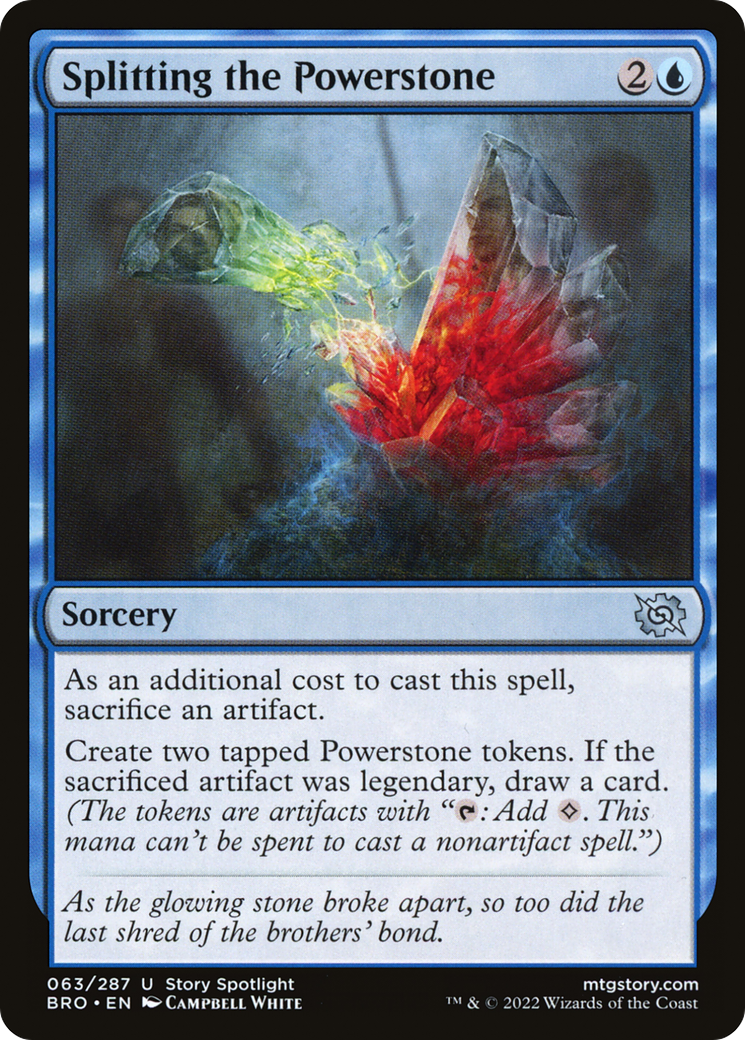 Image of Splitting the Powerstone (BRO-063) - The Brothers' War Foil