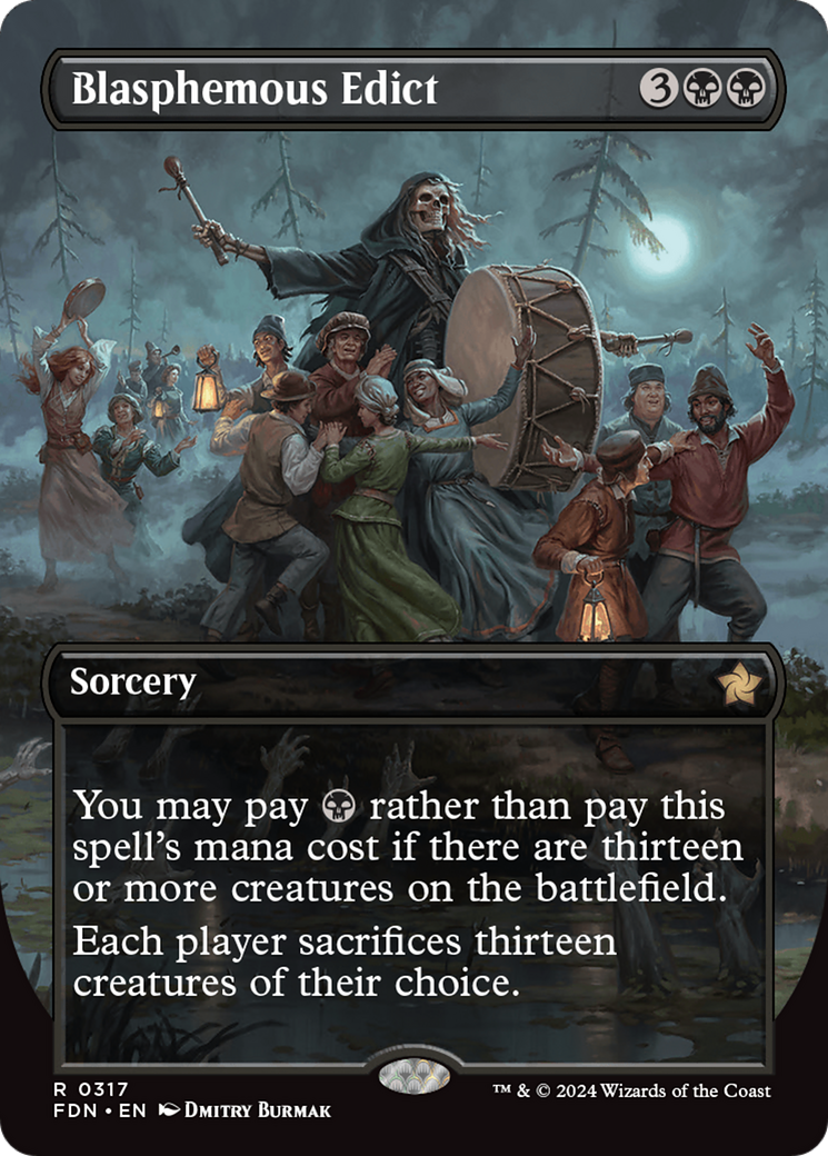 Image of Blasphemous Edict (Borderless) (FDN-317) - Foundations (Borderless)