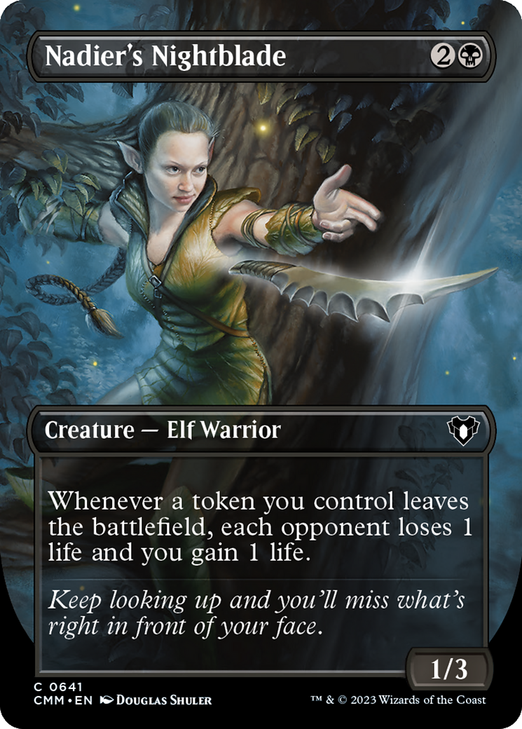 Image of Nadier's Nightblade (Borderless) (CMM-641) - Commander Masters (Borderless)