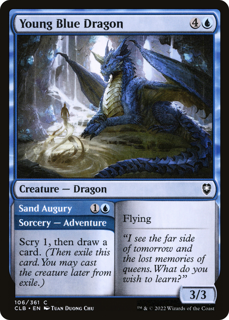 Image of Young Blue Dragon (CLB-106) - Commander Legends: Battle for Baldur's Gate