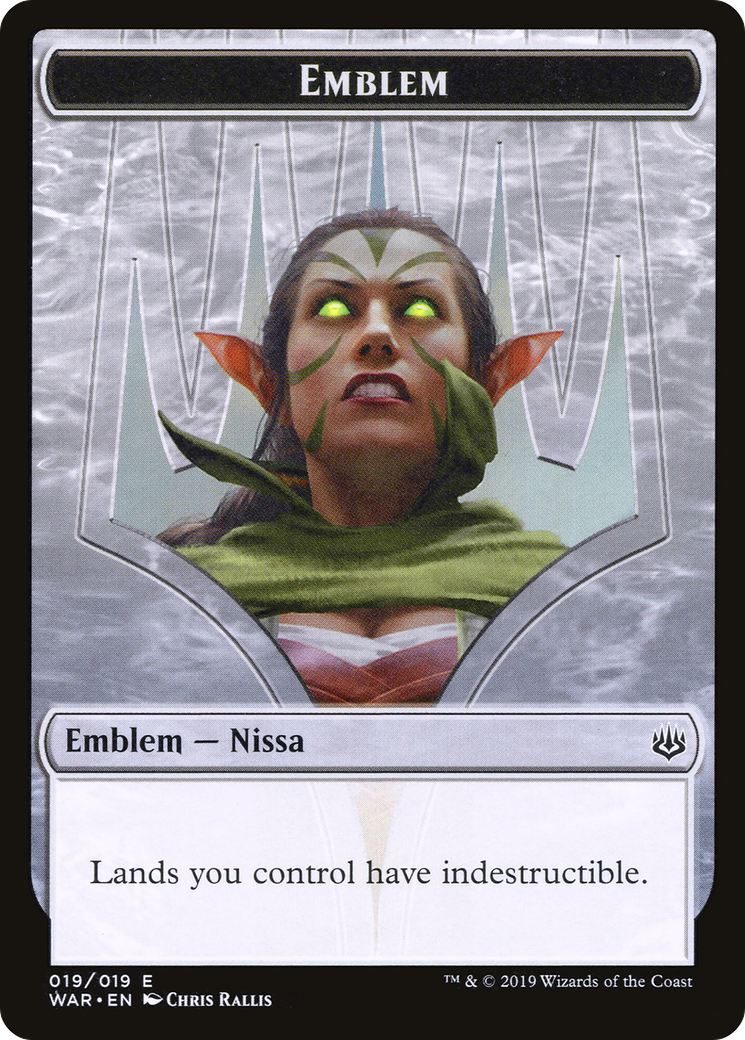 Image of Emblem - Nissa, Who Shakes the World (WAR-019) - War of the Spark Tokens