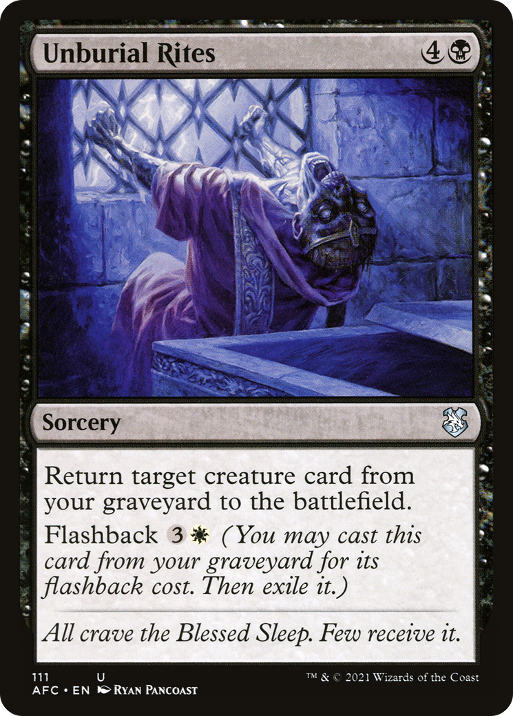 Image of Unburial Rites (AFC-111) - Forgotten Realms Commander