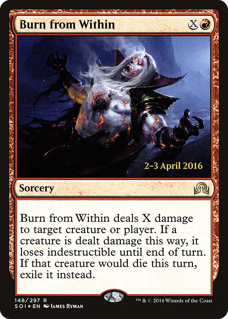 Image of Burn from Within (PRE-148) - Shadows over Innistrad Promos Foil