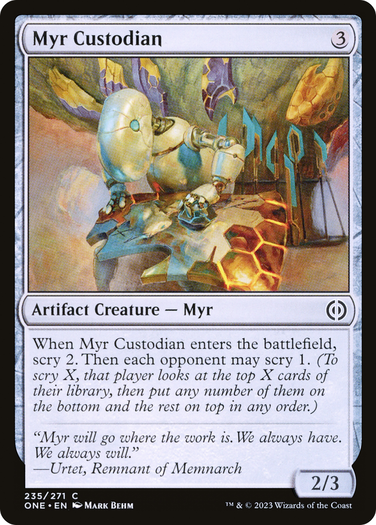 Image of Myr Custodian (ONE-235) - Phyrexia: All Will Be One Foil