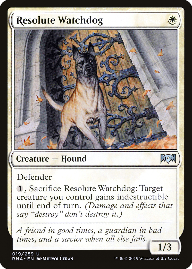 Image of Resolute Watchdog (RNA-019) - Ravnica Allegiance
