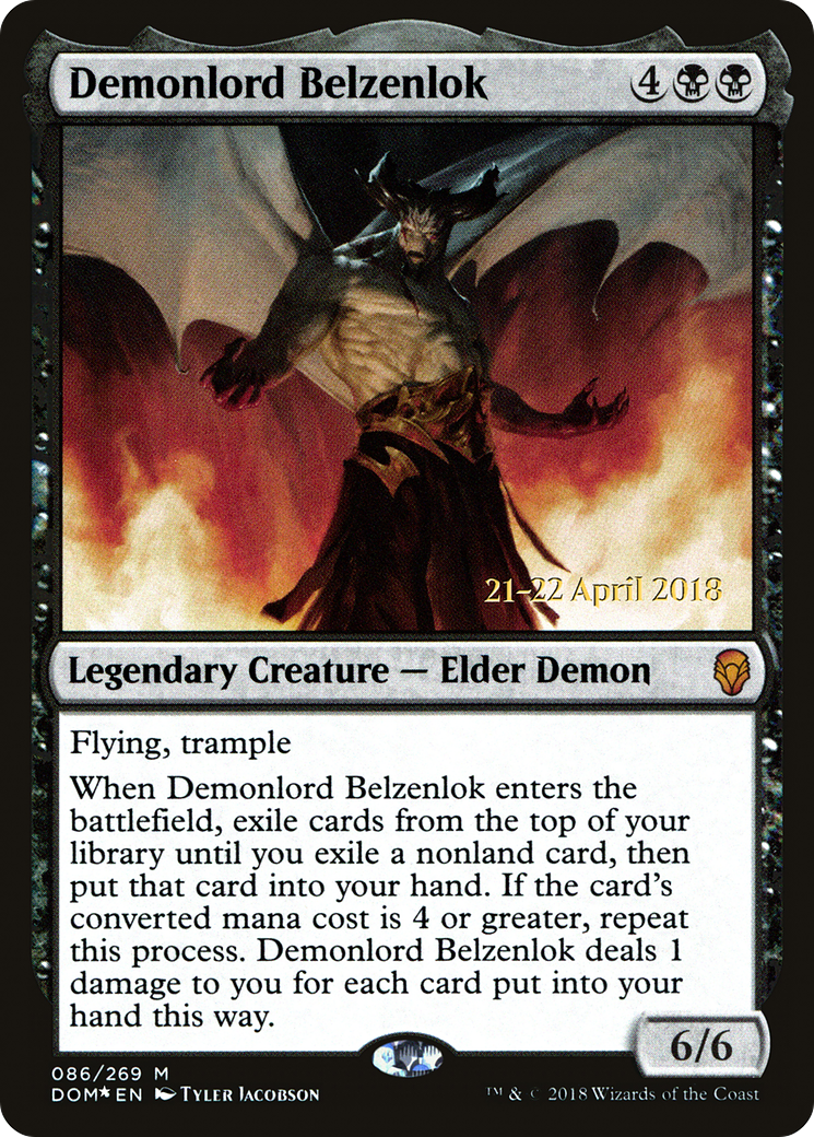 Image of Demonlord Belzenlok (PRE-086) - Dominaria Promos Foil