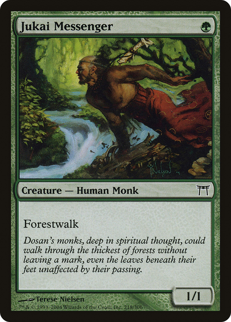 Image of Jukai Messenger (CHK-218) - Champions of Kamigawa Foil